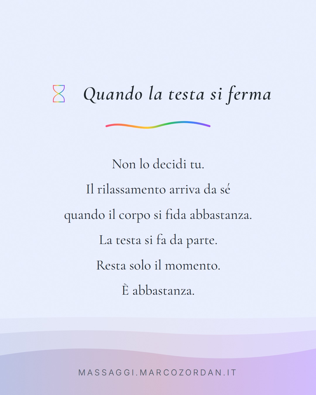 Quando la testa si ferma