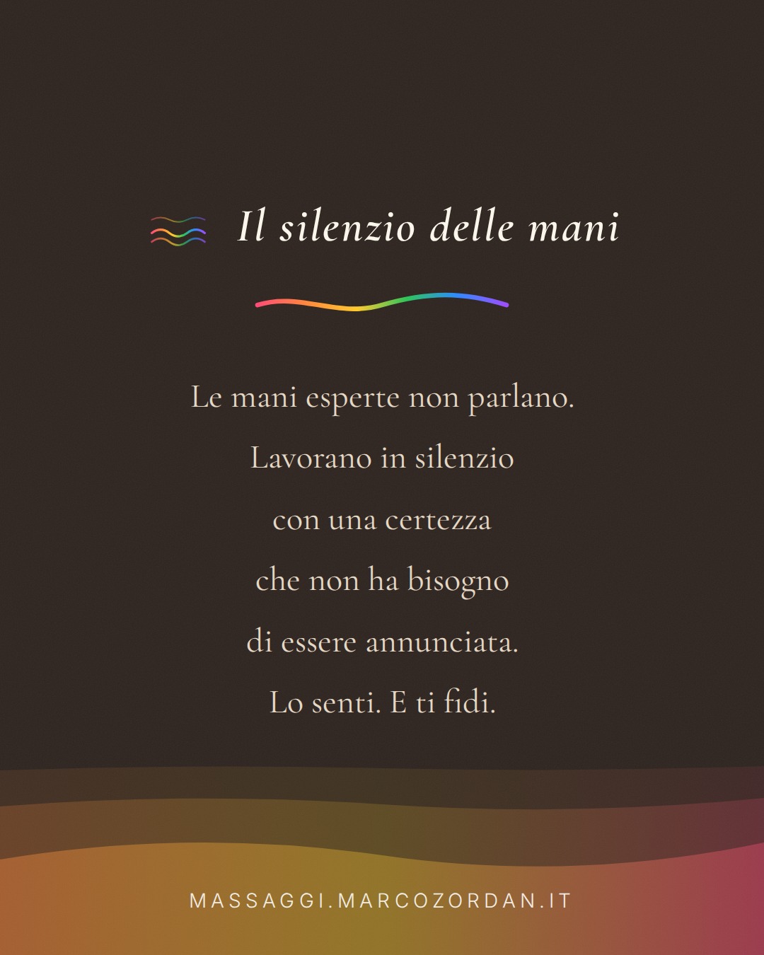 Il silenzio delle mani